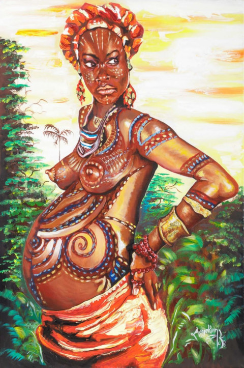 Pregnant African Woman
