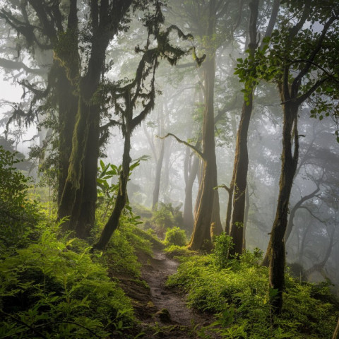A natural morning of jungle